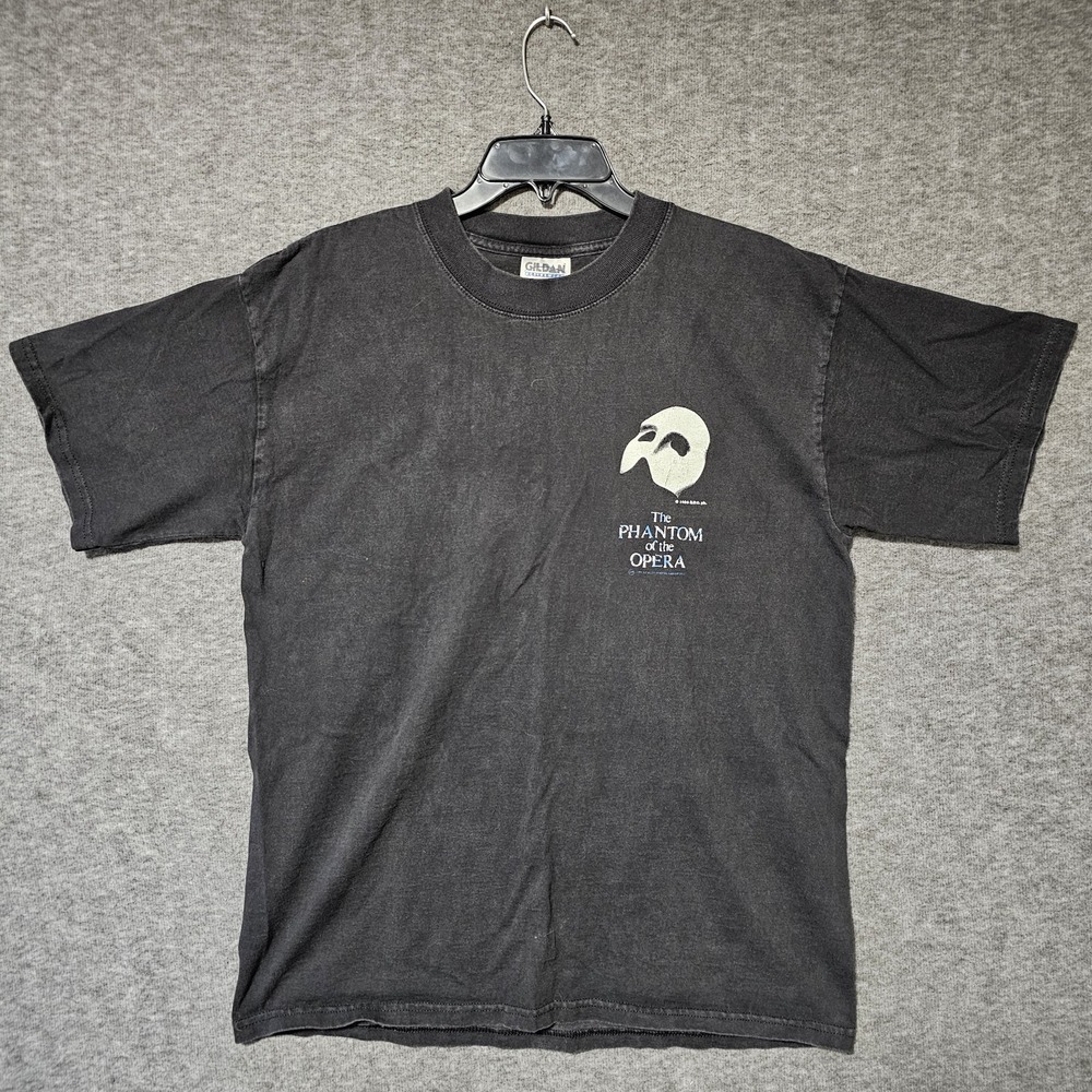 Vintage Phantom Of The Opera Musical Show Graphic Tee T-shirt Size L Black‎